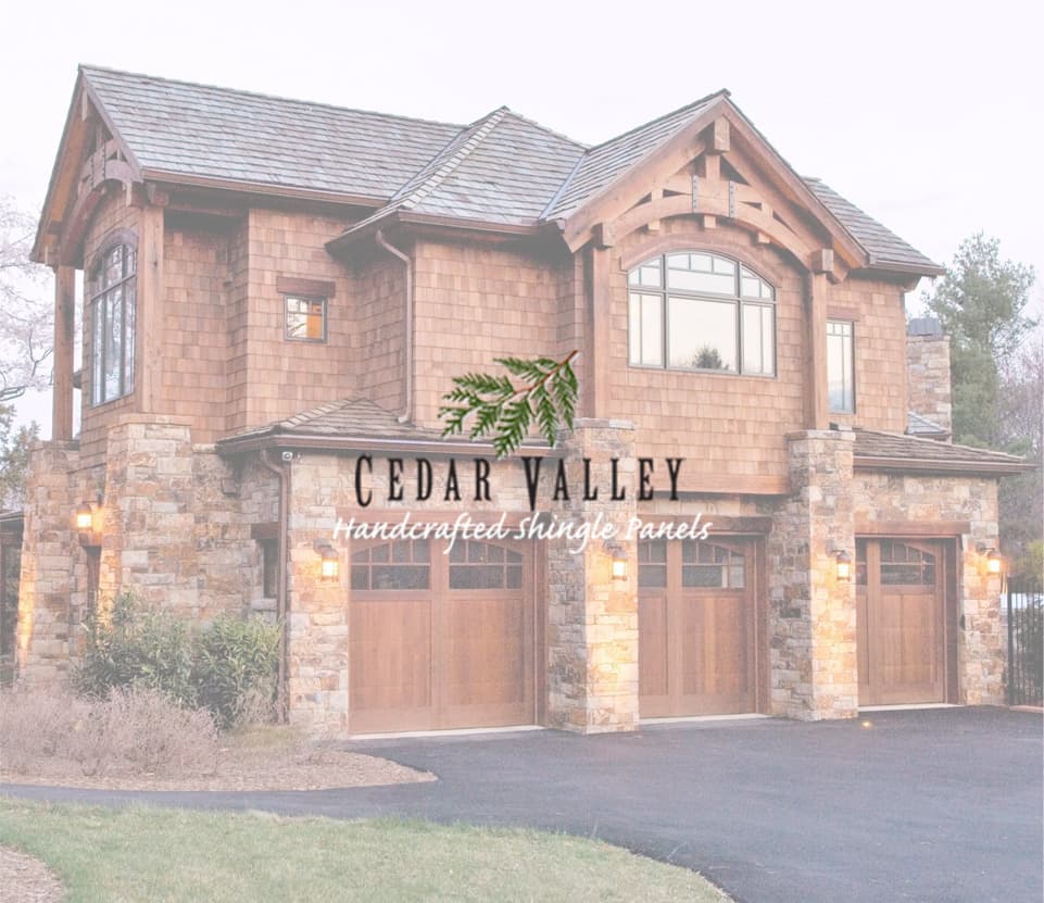 Cedar Valley handcrafted cedar shingle panels